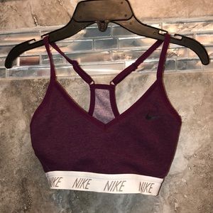 Maroon Nike Sports Bra
